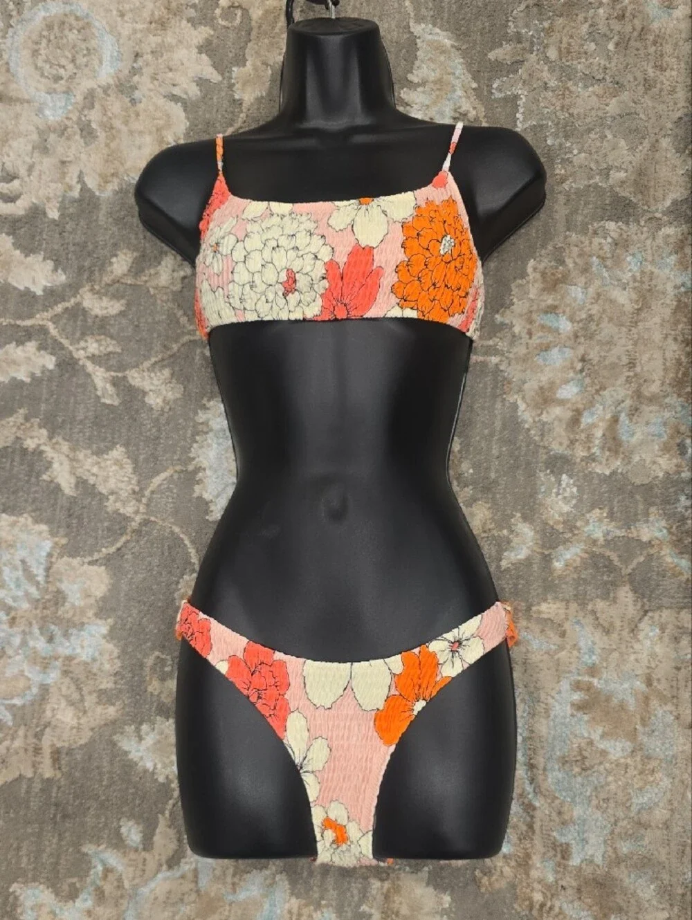 Triangl swimwear Pink & Orange Floral Bikini Set